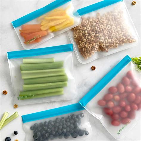 reusable food storage bags.